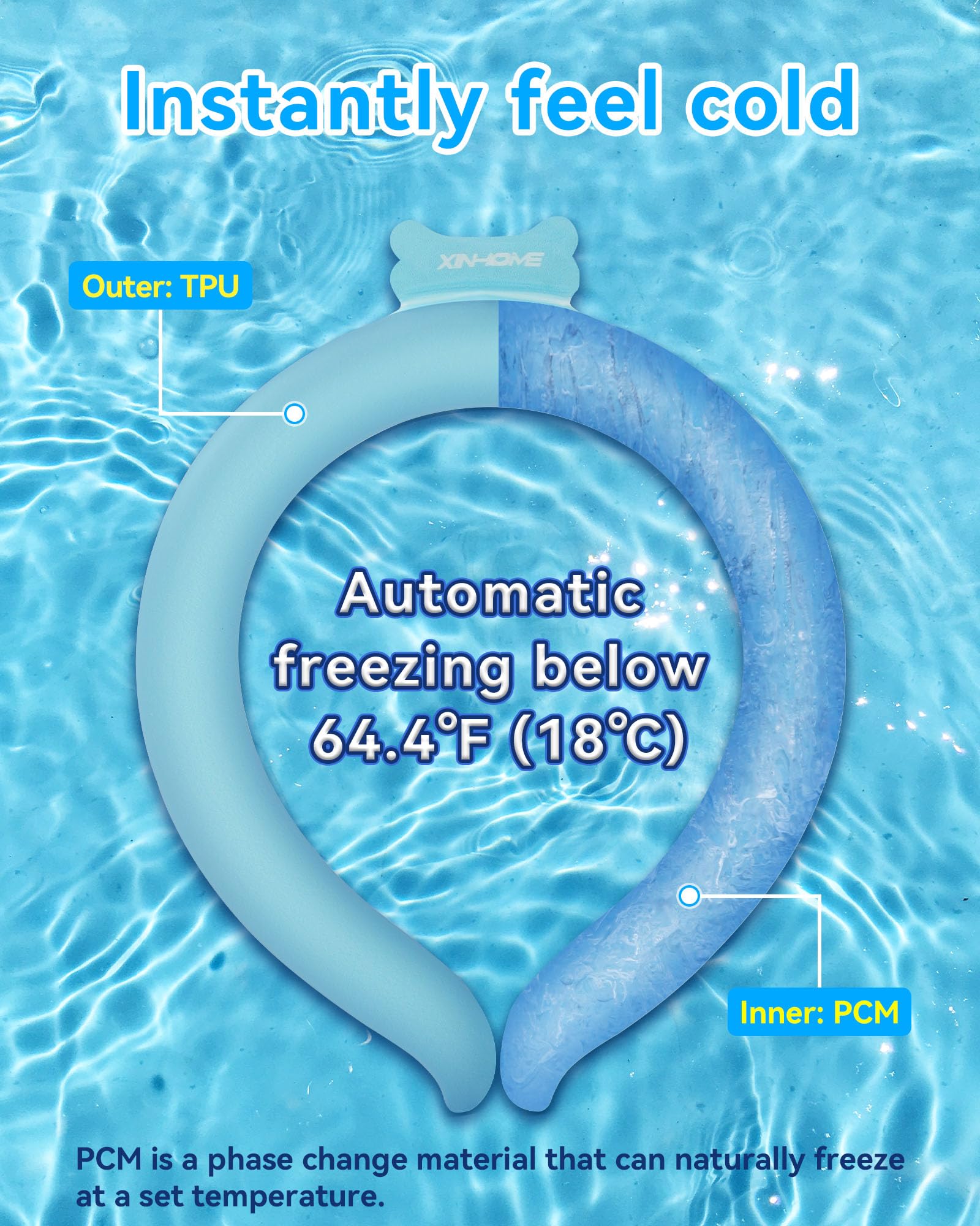 XINHOME tour-de-cou-refroidisseur après entraînement, sensation rafraîchissante.
