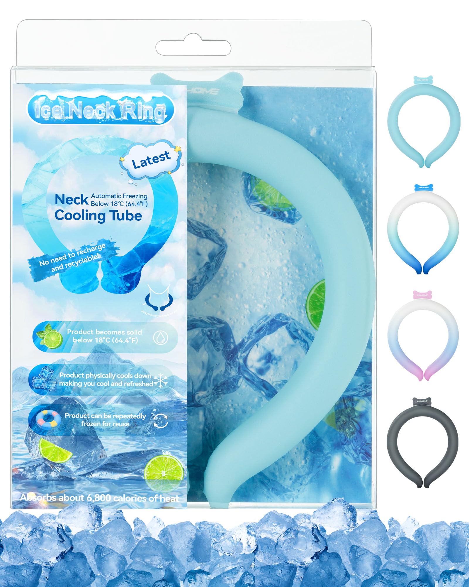 XINHOME tour-de-cou-refroidisseur en sport, refroidissement rapide et efficace.