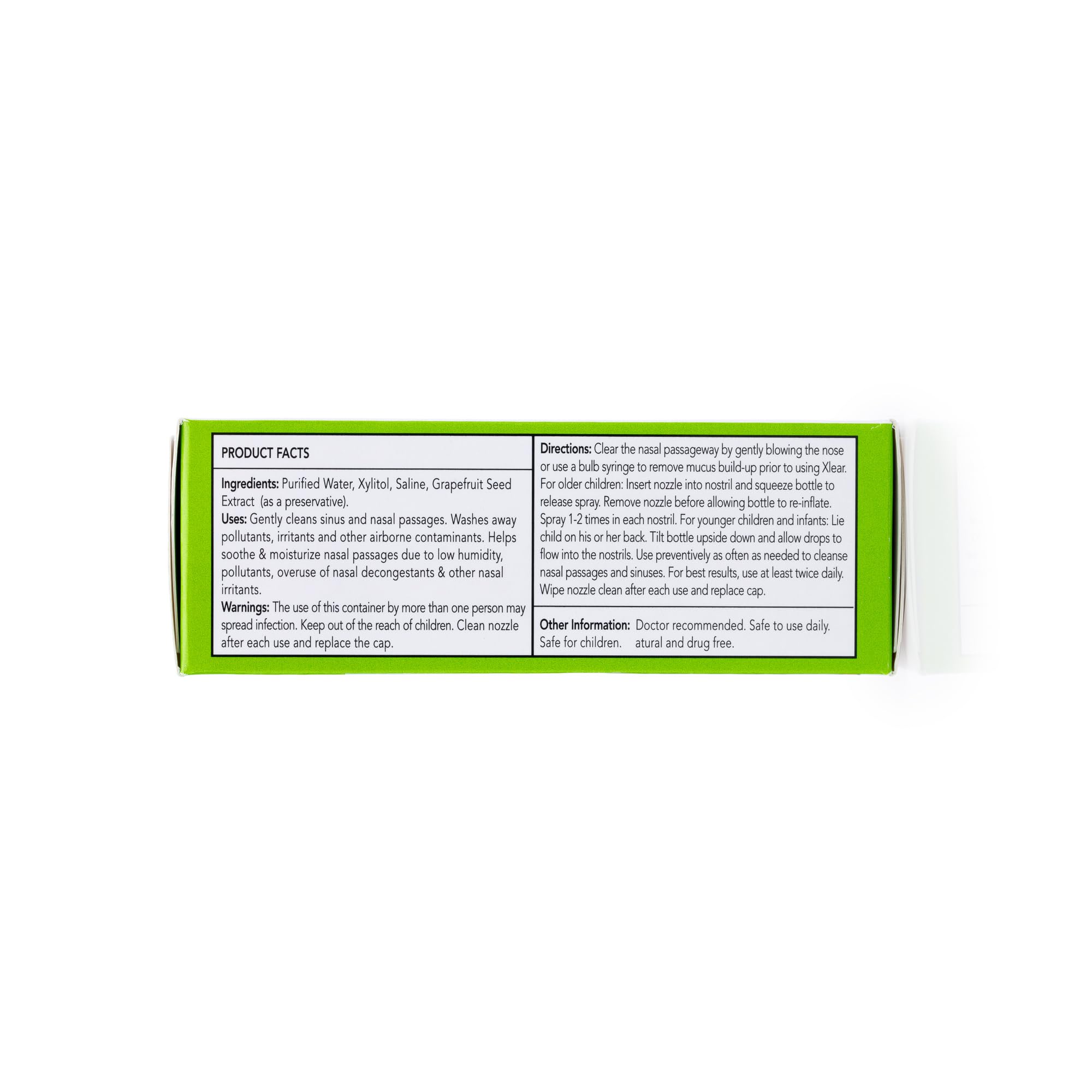 Bouteille Xlear nasale de 22 ml, format pratique.