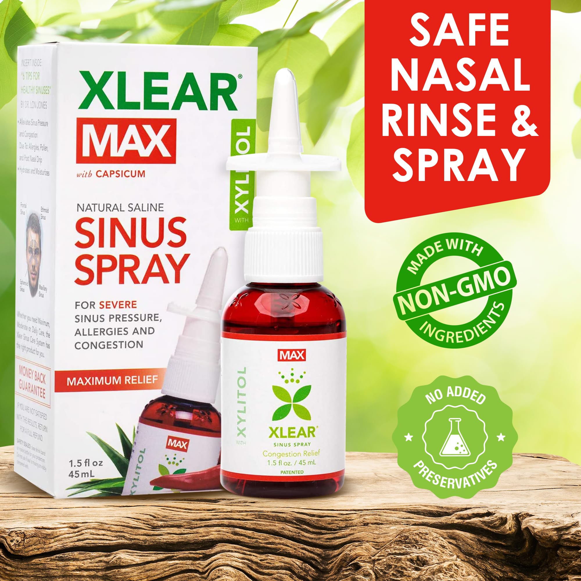 Xlear MAX, embout pulvérisateur: distribution précise et hydratation nasale
