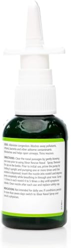 Xlear Rescue – pulvérisation qui aide à nettoyer les polluants du nez.