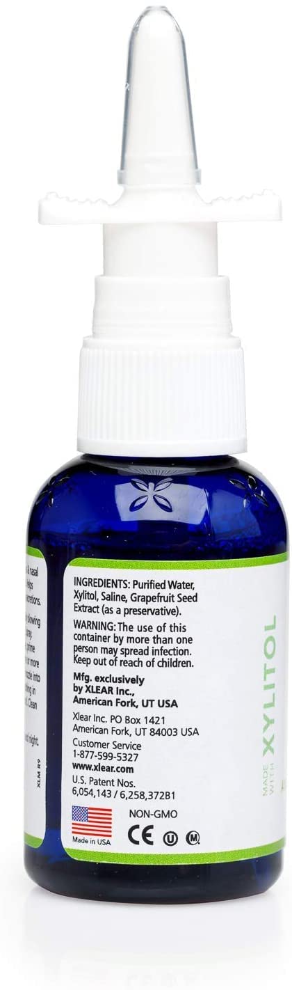 Xlear sécurité pour enfants, spray nasal sans stéroïdes propice à un usage familial.