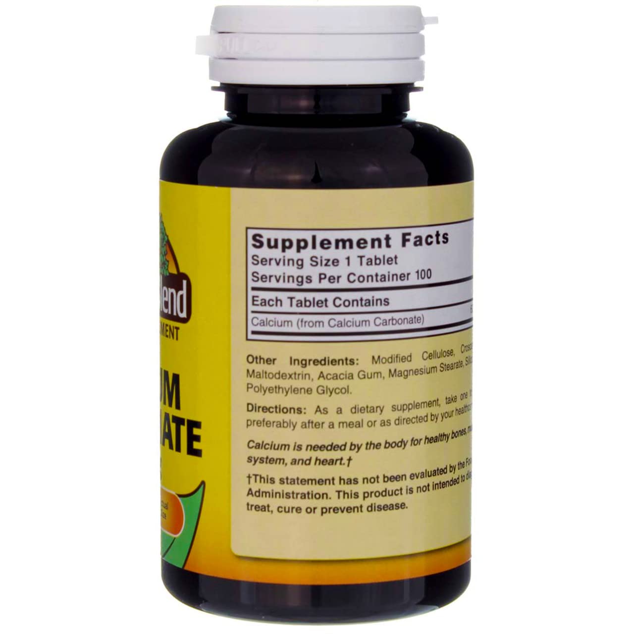 Comprimés Xllent Nature's Blend calcium 600 mg – sans gluten et sans amidon ajouté.