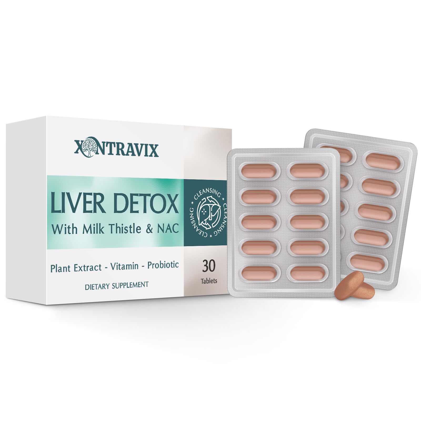 Xontravix Detox Foie – Bouteille pratique pour soutien quotidien du foie.
