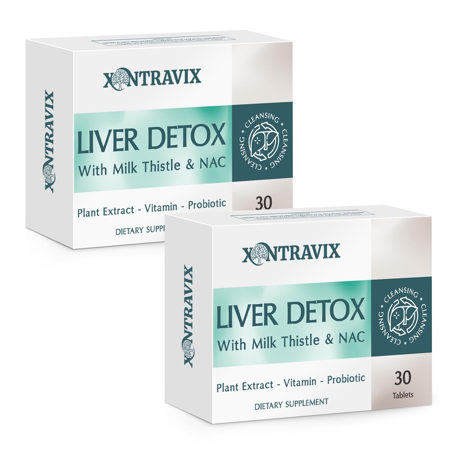 Xontravix Detox Foie en comprimé blister, pratique pour une routine quotidienne.