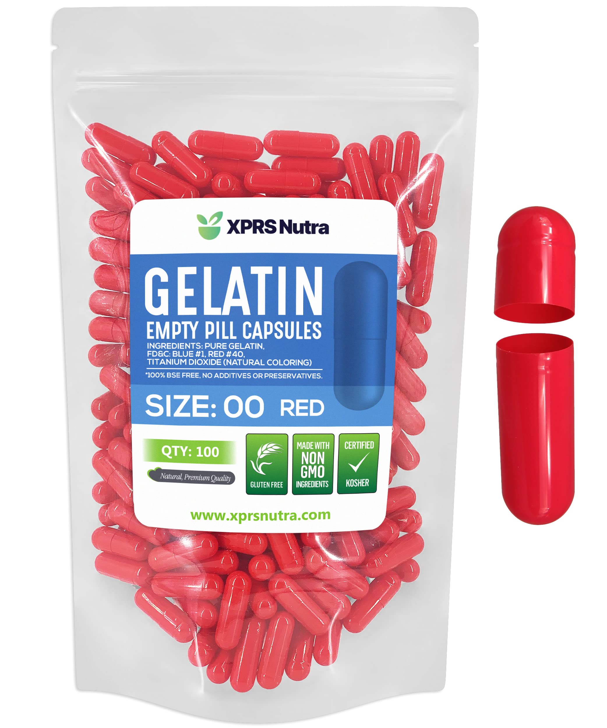 Capsules gélatine 00 translucides XPRS Nutra facilitant le remplissage précis.
