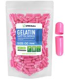 XPRS Nutra capsules vides taille 00 rose transparentes facilitant le remplissage précis.