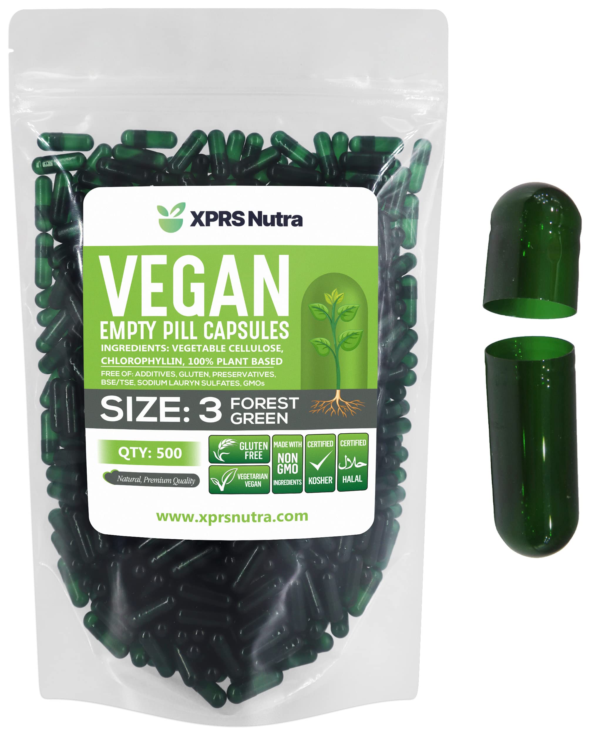 Capsules vides XPRS Nutra Taille 3 pour remplissage DIY précis.