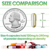 Capsules vides XPRS Nutra taille 4 pour remplissage facile à domicile.