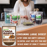 Étiquette biologique et naturelle sur le produit Chaga XPRS Nutra