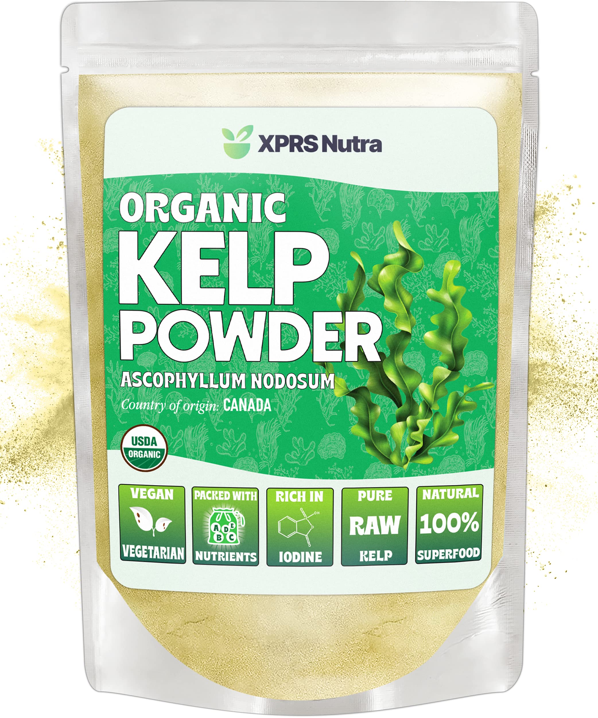 XPRS Nutra Poudre d’algue brune ascophyllum nodosum, source naturelle d’iode et vitamines.