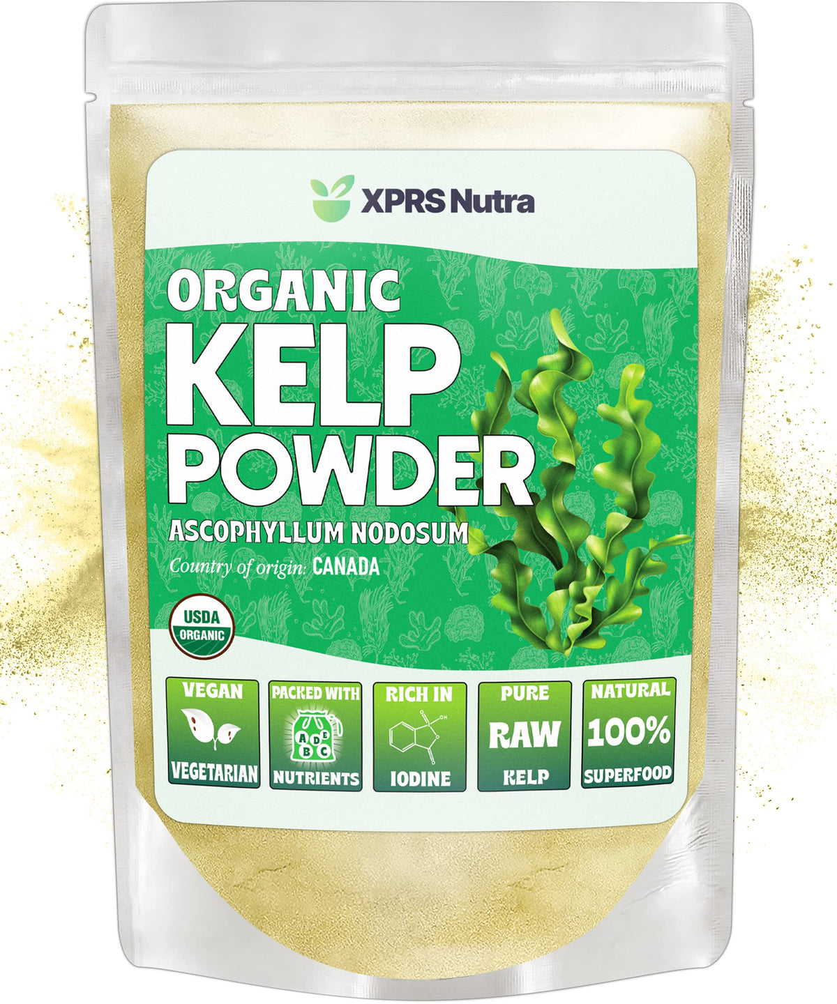 XPRS Nutra Poudre d’algue brune ascophyllum nodosum, source naturelle d’iode et vitamines.