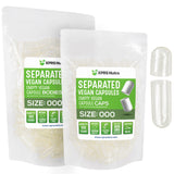 XPRS Nutra Vegan taille 000, capsules séparées dans un sachet, prêt au remplissage