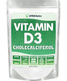 XPRS Nutra Vitamine D3 Poudre sans goût, emballage pratique pour le quotidien