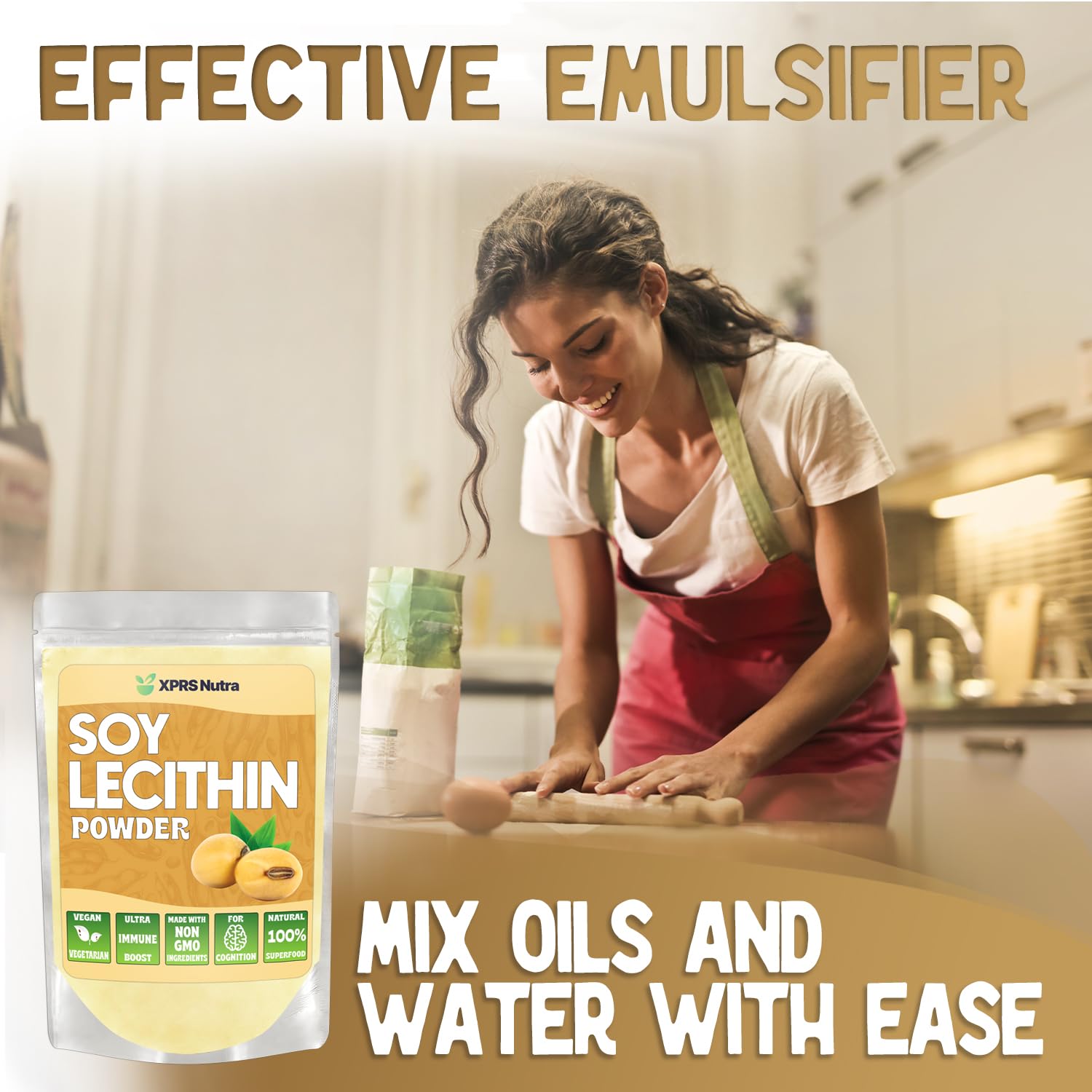 XPRS Nutra Lécithine en poudre texture lisse idéale pour pâtisserie