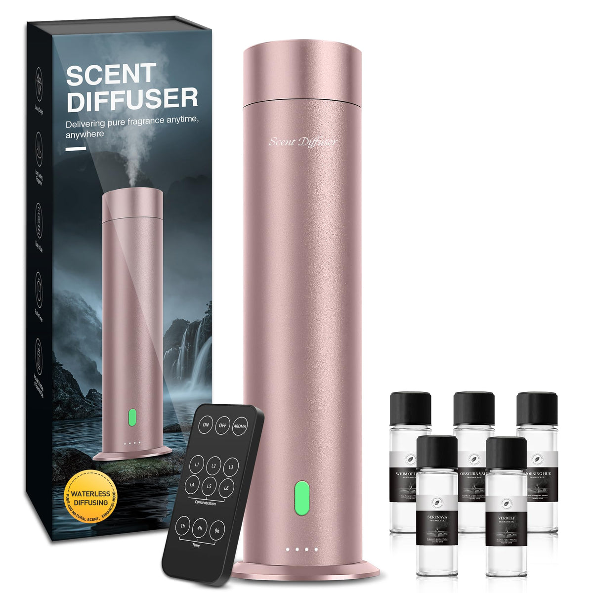 Xspidem diffuseur sans eau au design tour en aluminium, ambiance luxueuse et durable.