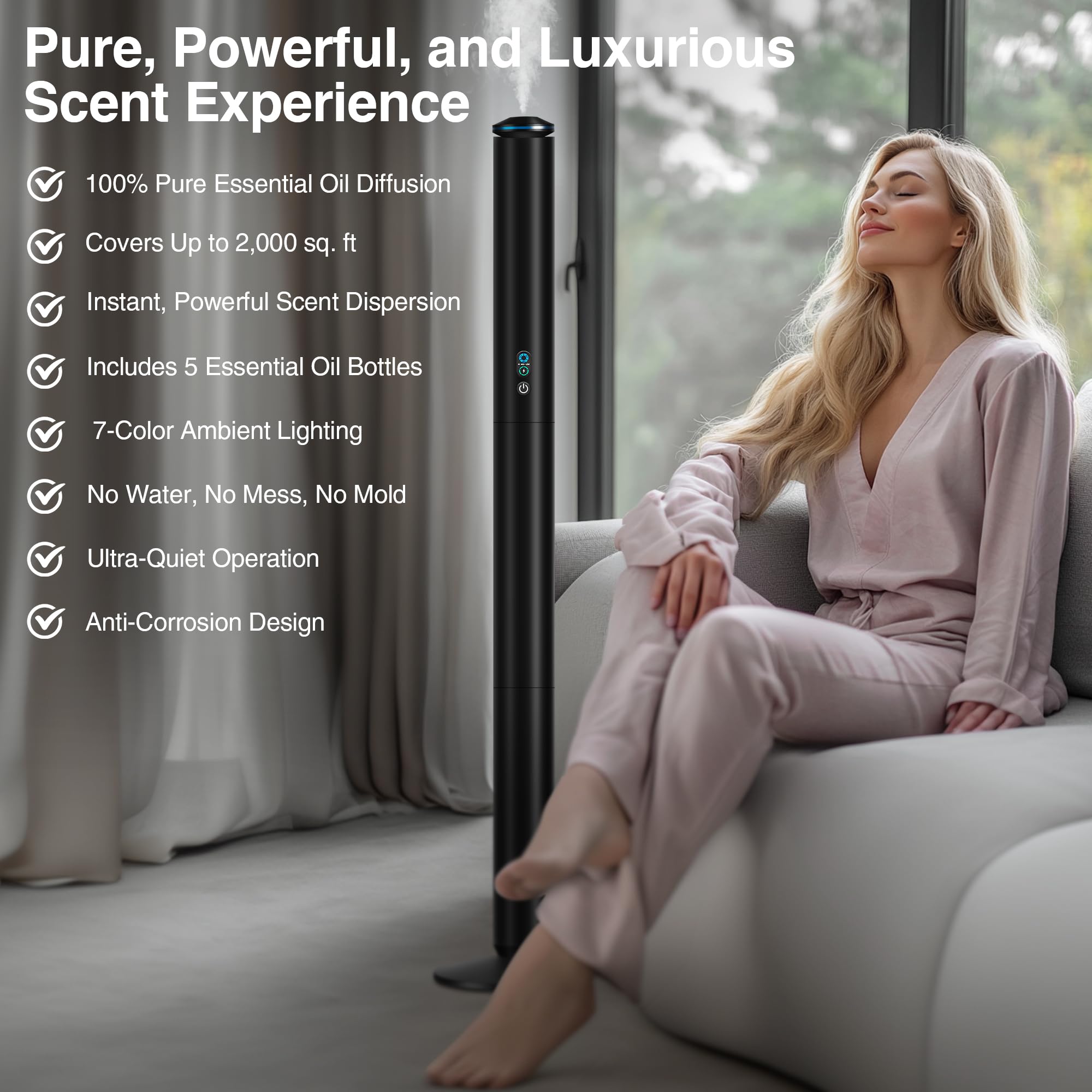 XspideM diffuseur LED affichant 7 couleurs pour ambiance