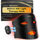 XSSNVV masque lumière rouge 850 nm sans fil pour le soin du visage à domicile.