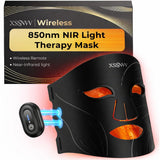 Masque XSSNVV Lumière Rouge Sans Fil 850nm, soin facial pratique et sûr à domicile