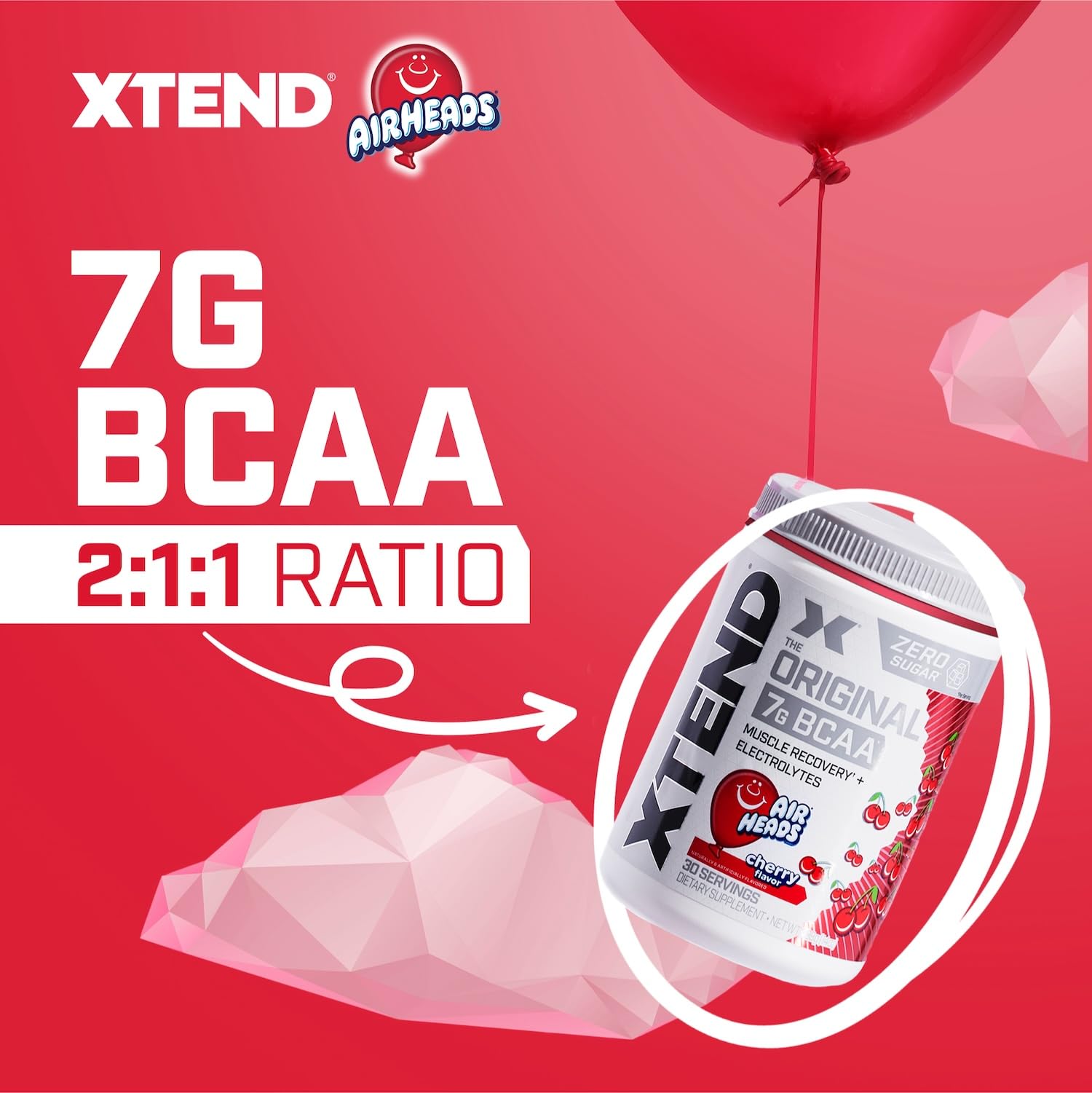 Xtend BCAA et glutamine 2,5 g, dose visuelle utile pour la récupération après l'effort.