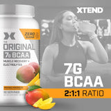 Xtend mélange eau mangue-folle : hydratation efficace pendant la séance.