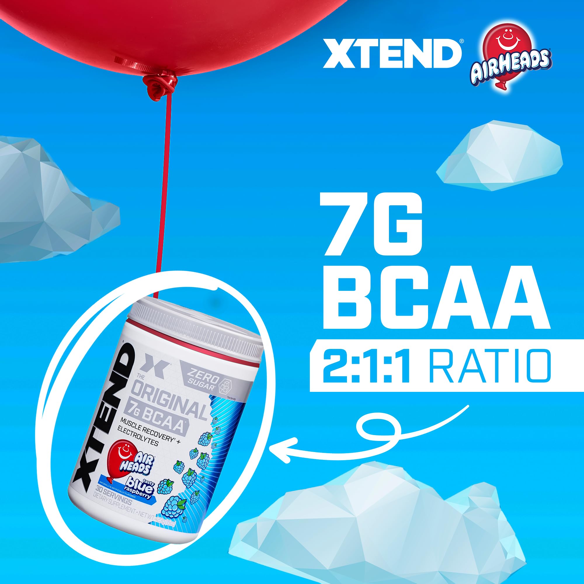 Dosette Xtend Original montrant 7 g de BCAA et 2,5 g de glutamine