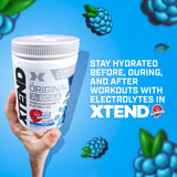 Étiquette Xtend Original sur pot, symbole de qualité et sécurité
