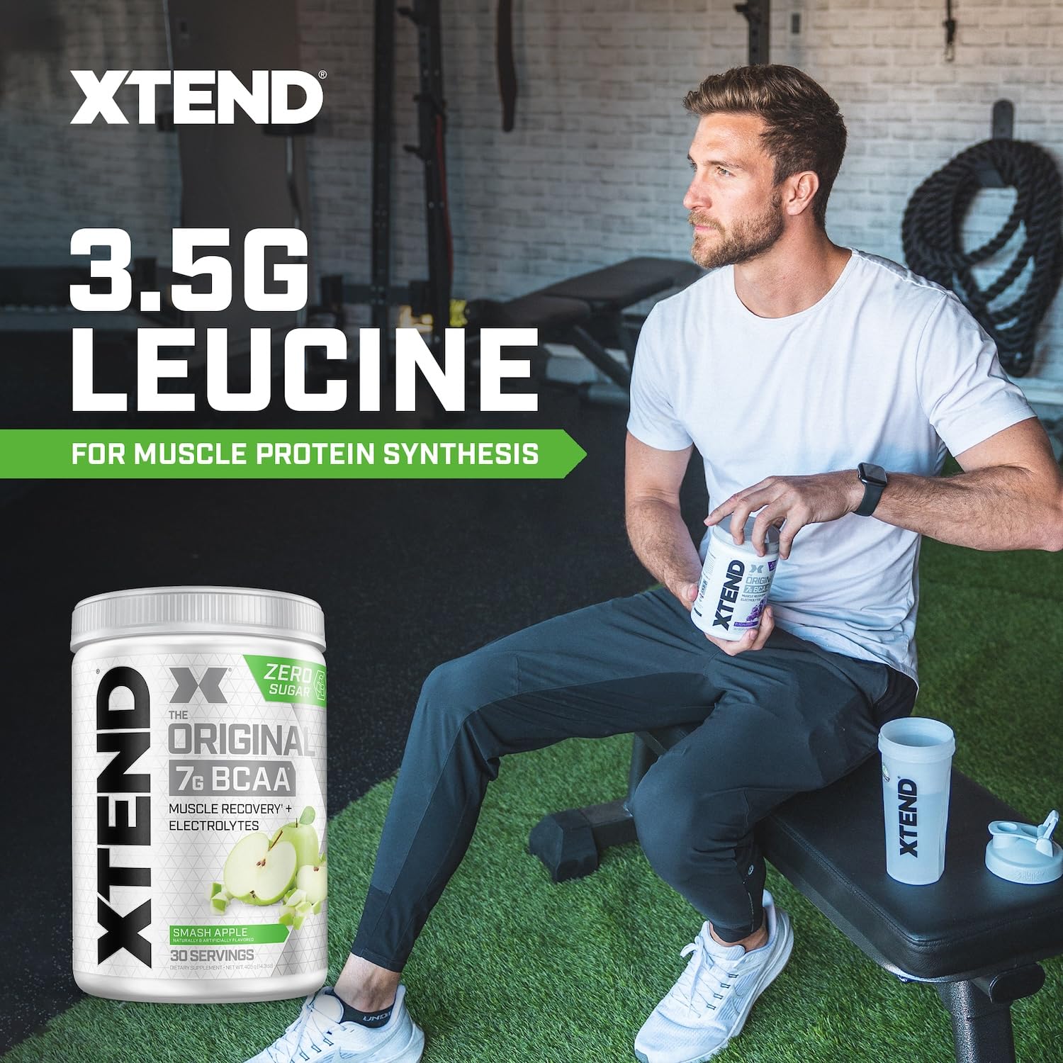 Xtend Original BCAA se mélange facilement dans l’eau, hydratation et récupération potentielles.