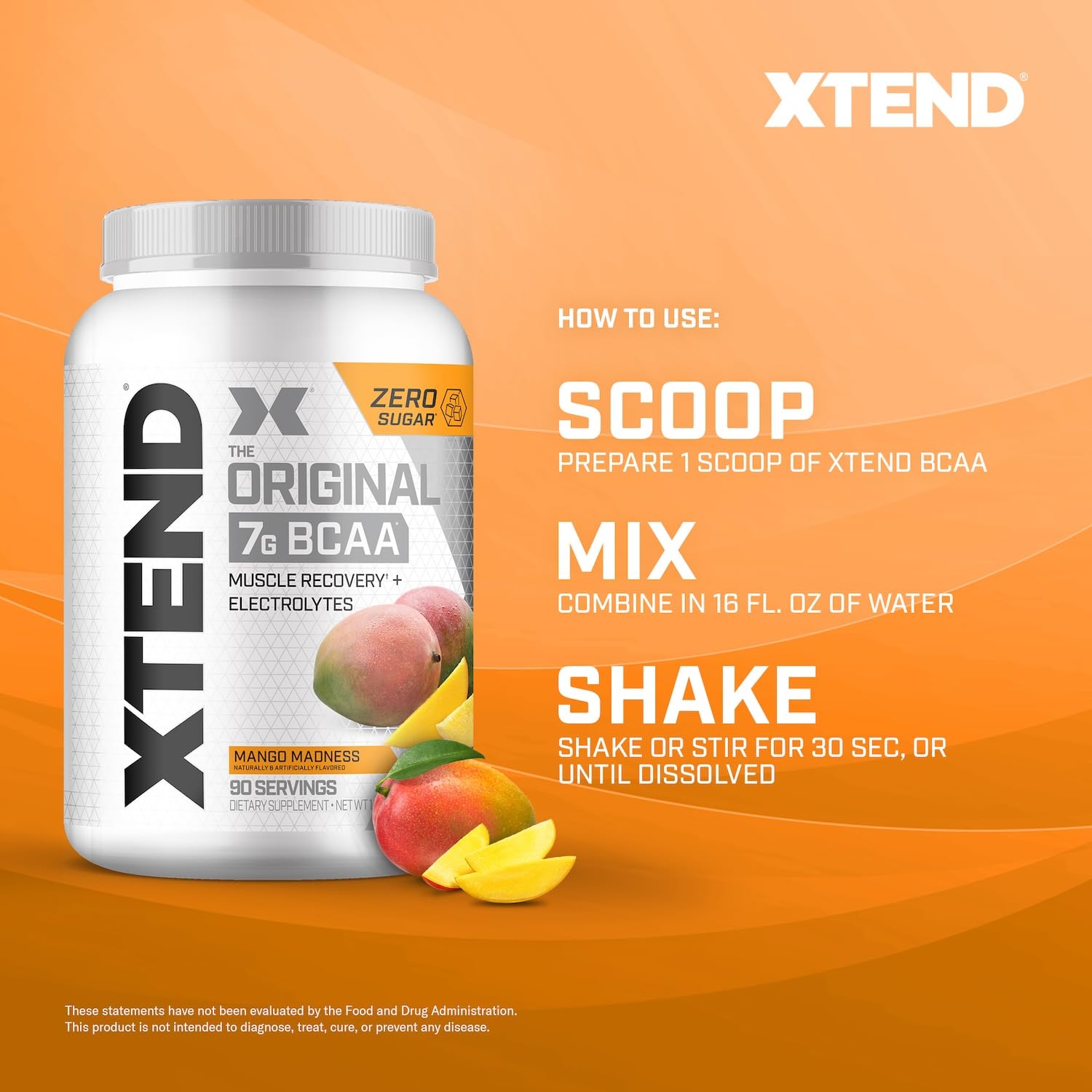 Xtend sans sucre : boisson BCAA sans calories.