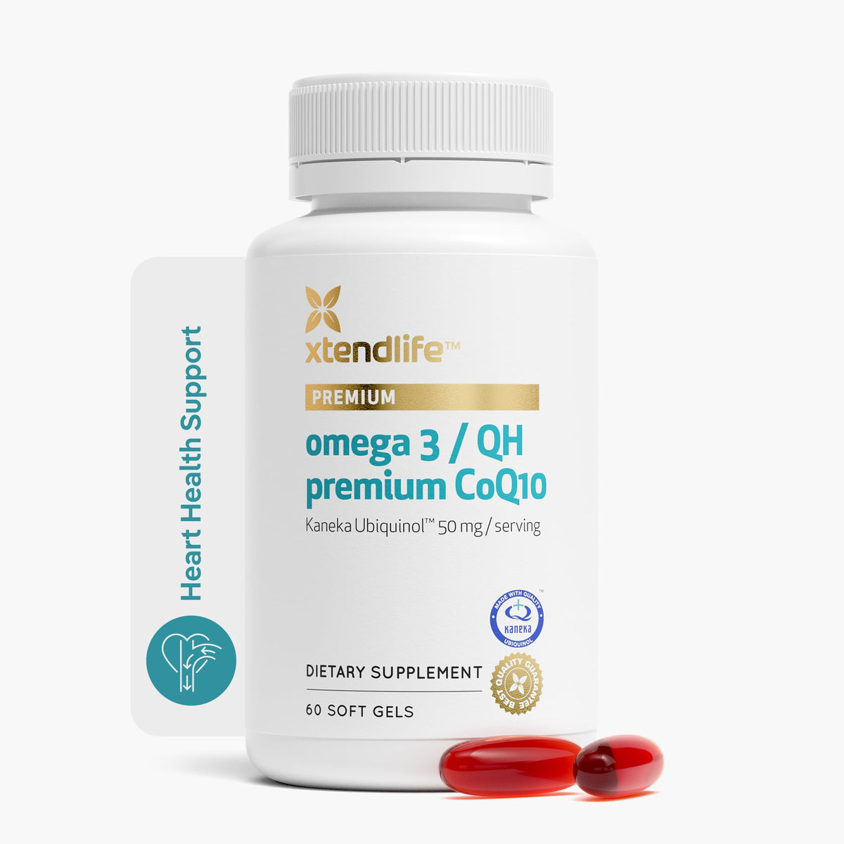 Xtendlife Omega 3 QH – Bouteille facile à prendre, soutien potentiel du cœur et de la vitalité