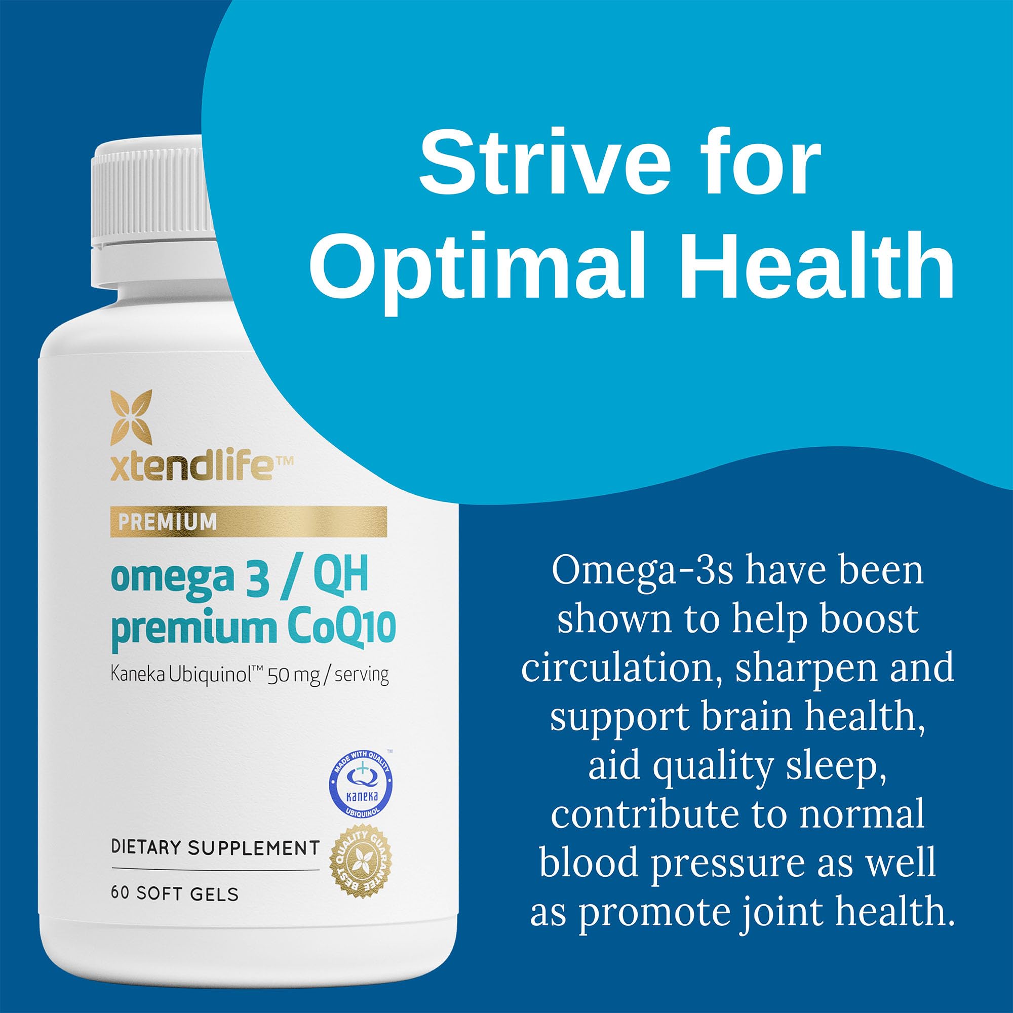 Xtendlife Omega 3 QH – Capsules faciles à avaler sans arrière-goût