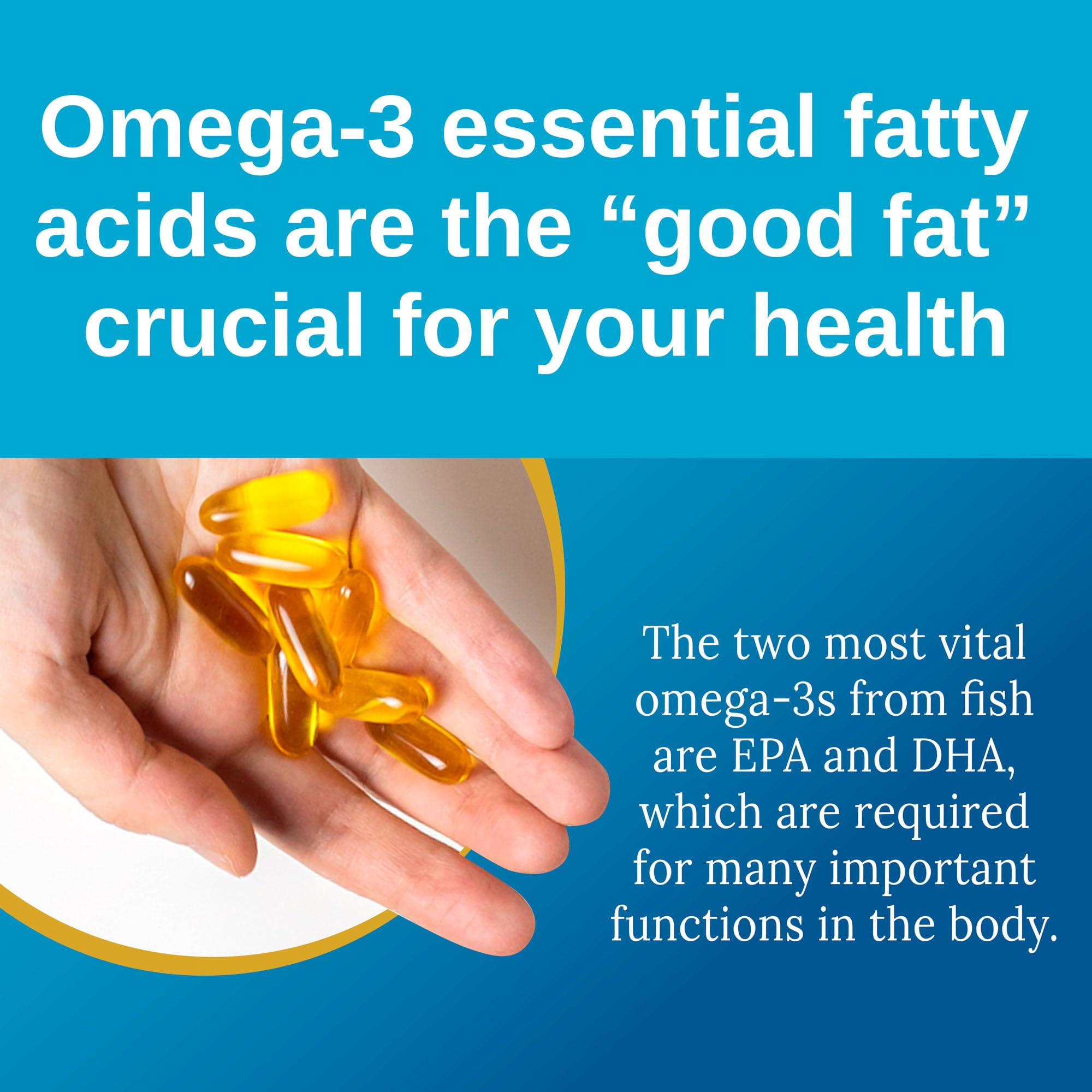 Xtendlife Omega3 – Capsules blanches, faciles à avaler et sans arrière-goût.