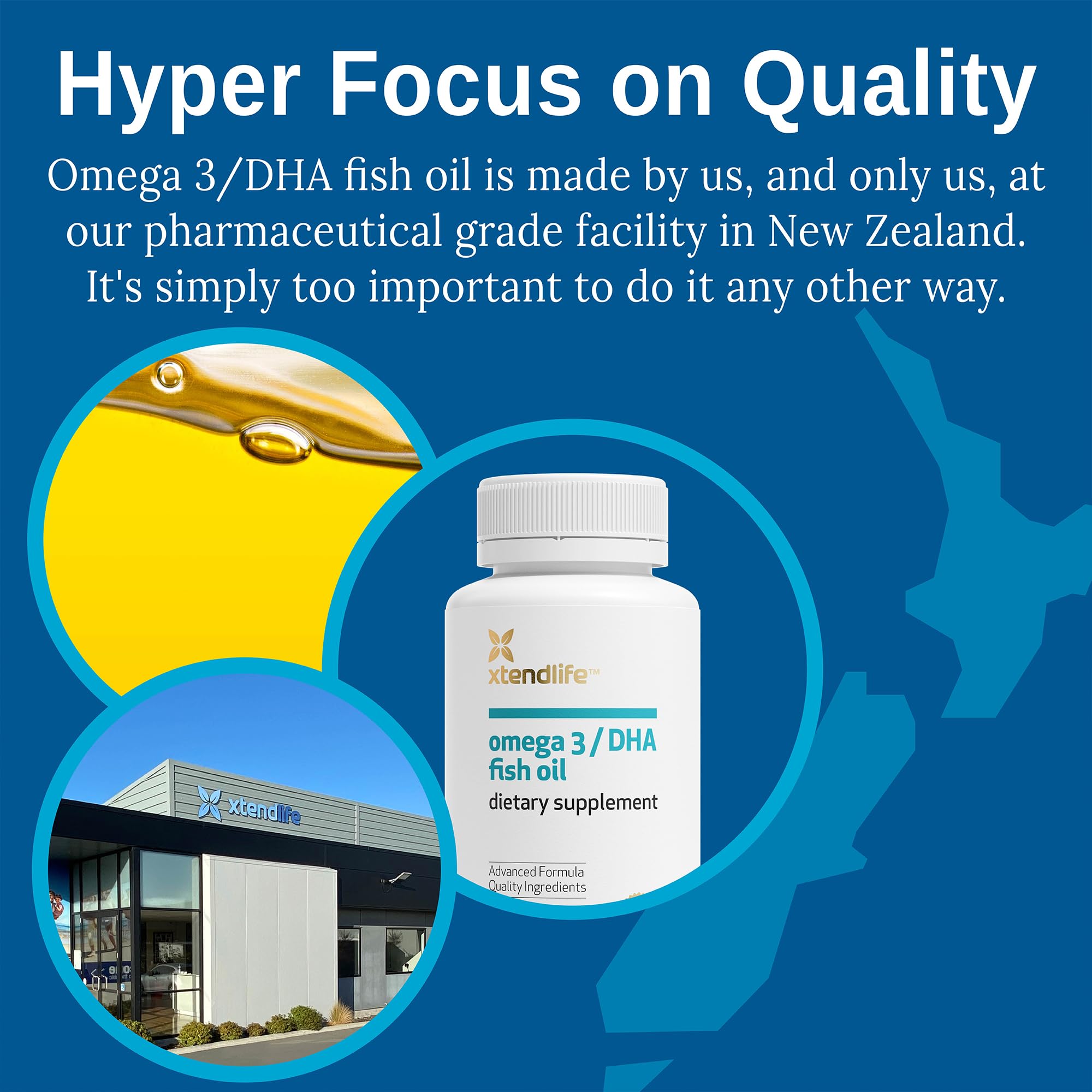 Xtendlife Omega3 – Sourcing durable et traçabilité démontrés sur l’emballage.