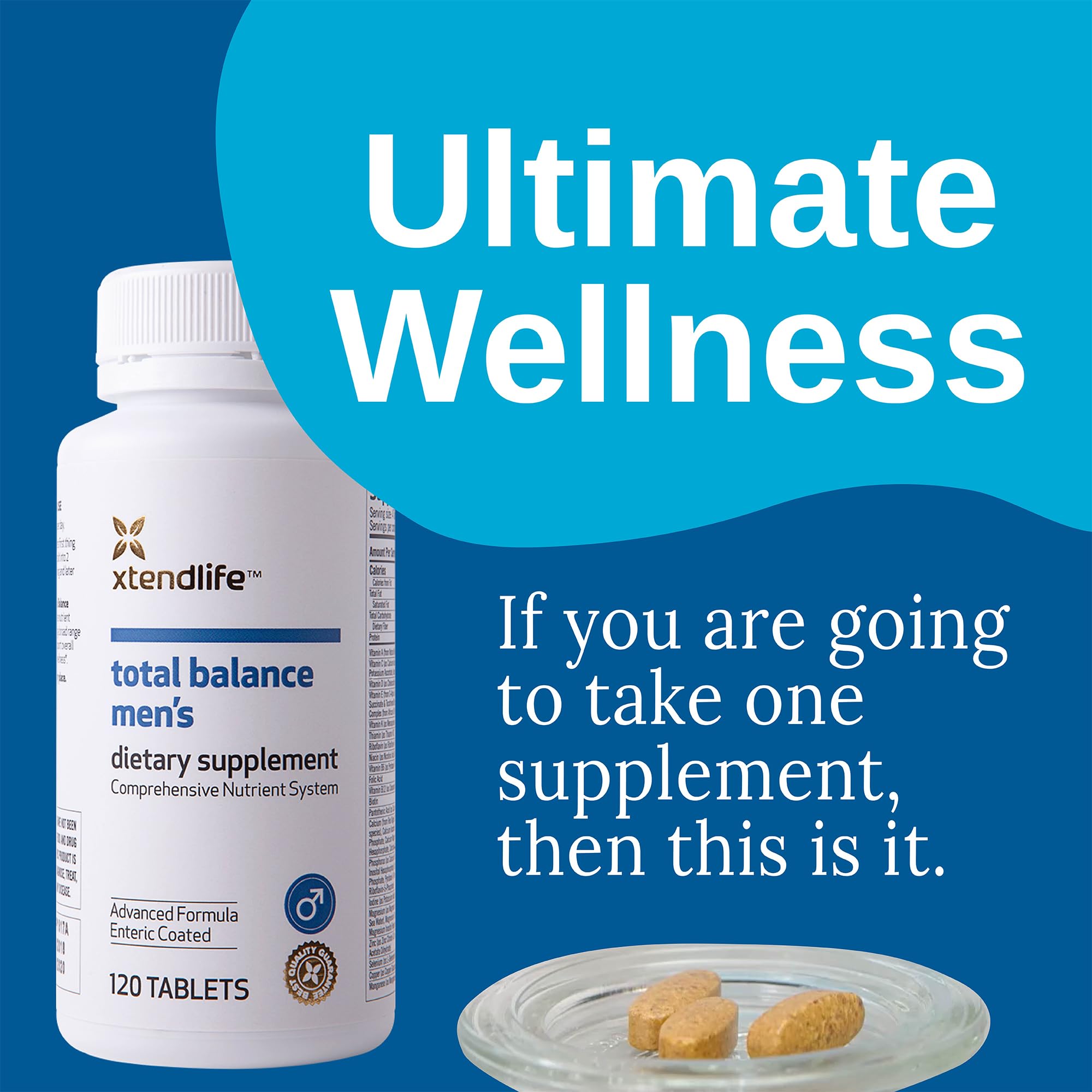 Xtendlife Total Balance: capsules faciles à avaler pour une routine quotidienne.