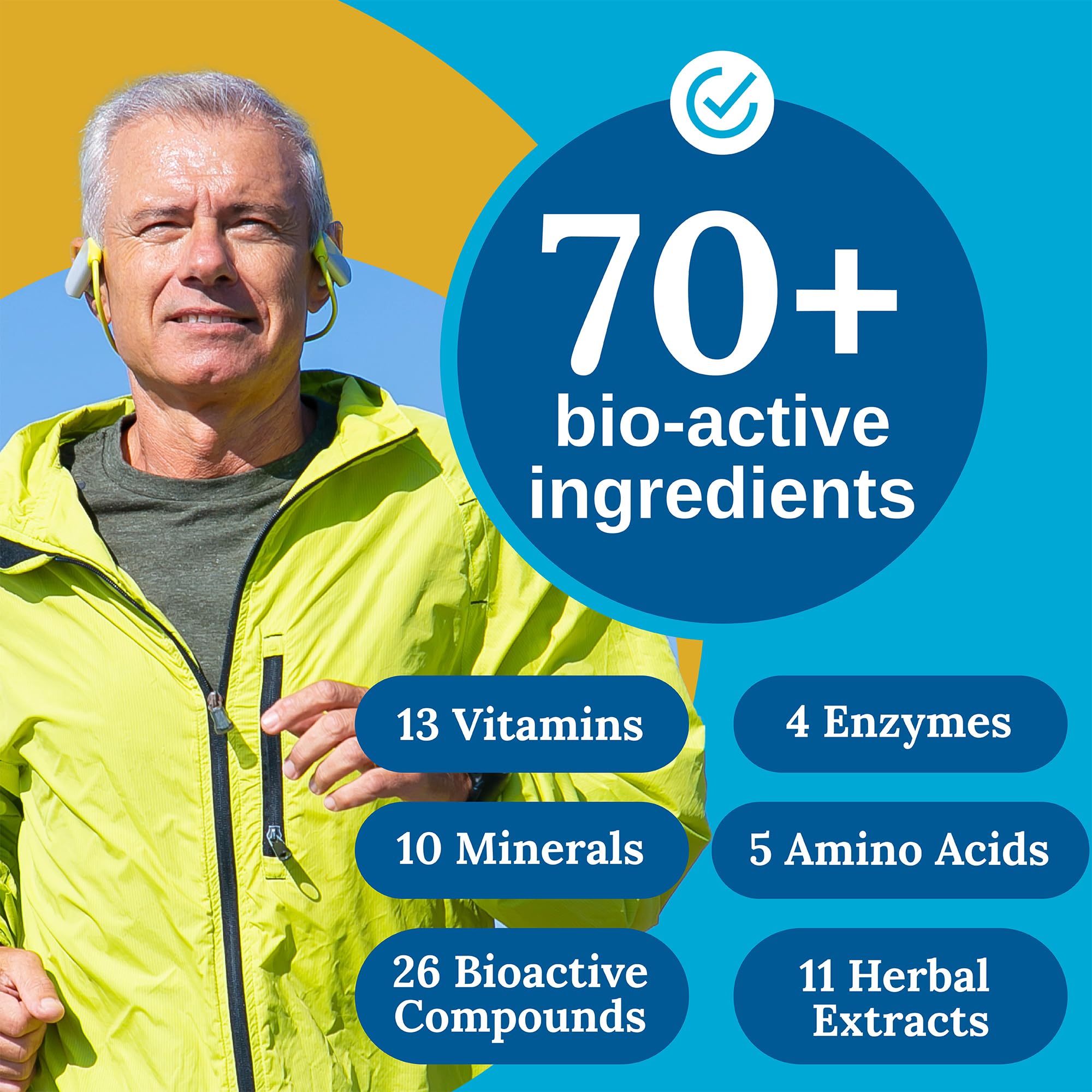 Xtendlife Total Balance: étiquette du produit avec informations et bénéfices potentiels.