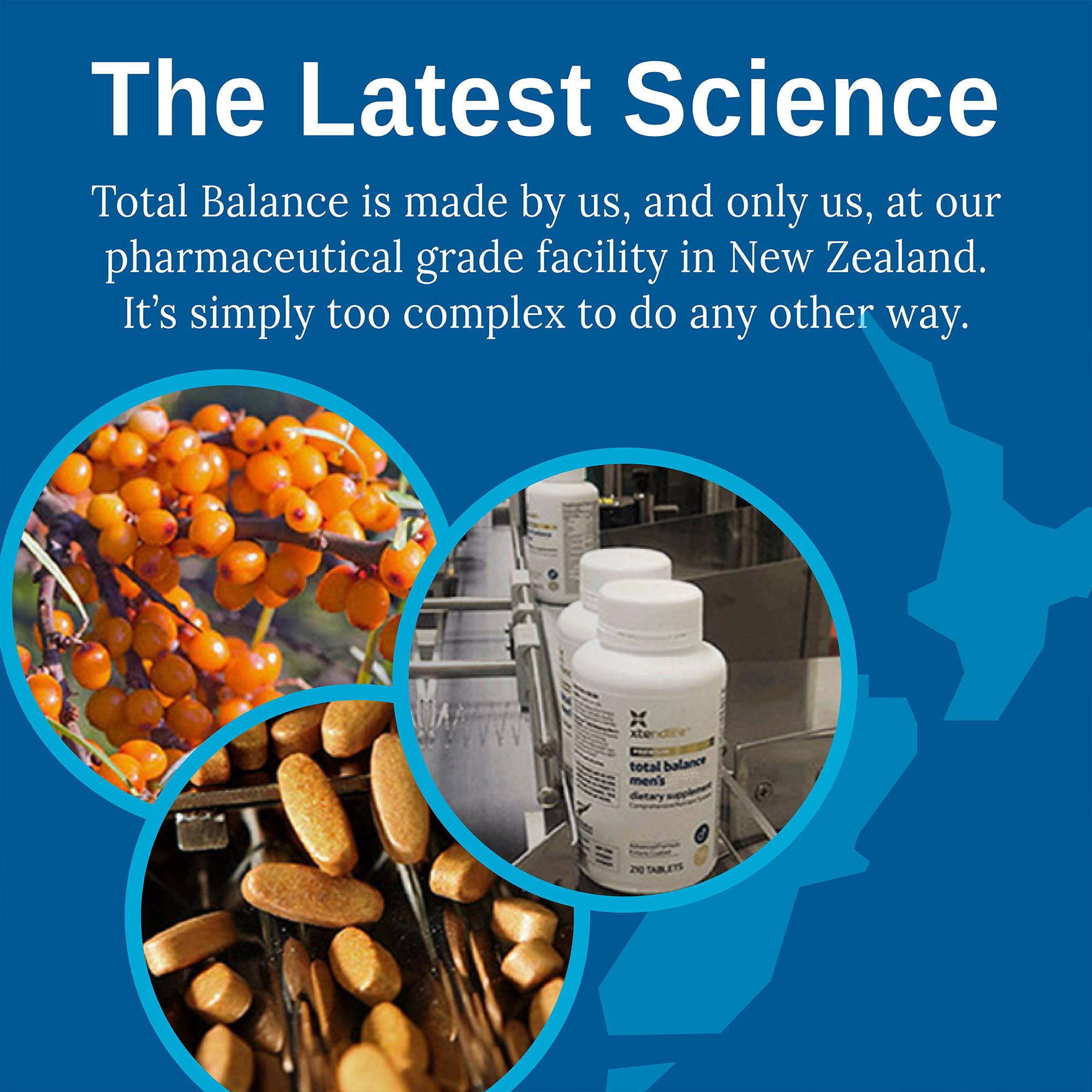 Xtendlife Total Balance: tableau nutritionnel détaillé montrant les nutriments essentiels.