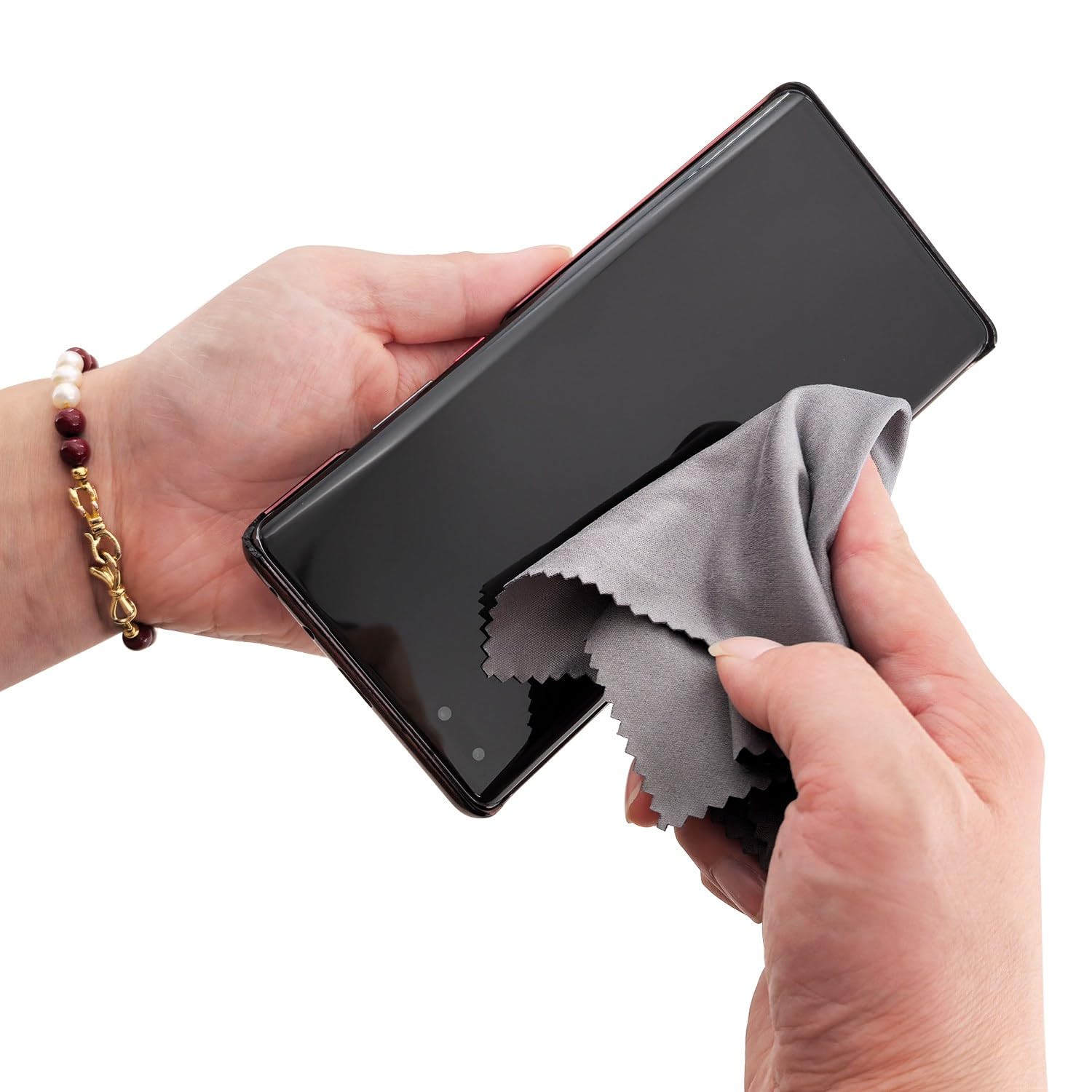 Chiffon microfibre gris XTHEL pour écran et smartphone.