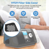 XwaYexa design plastique filtre CPAP noir, durabilité et usage répété