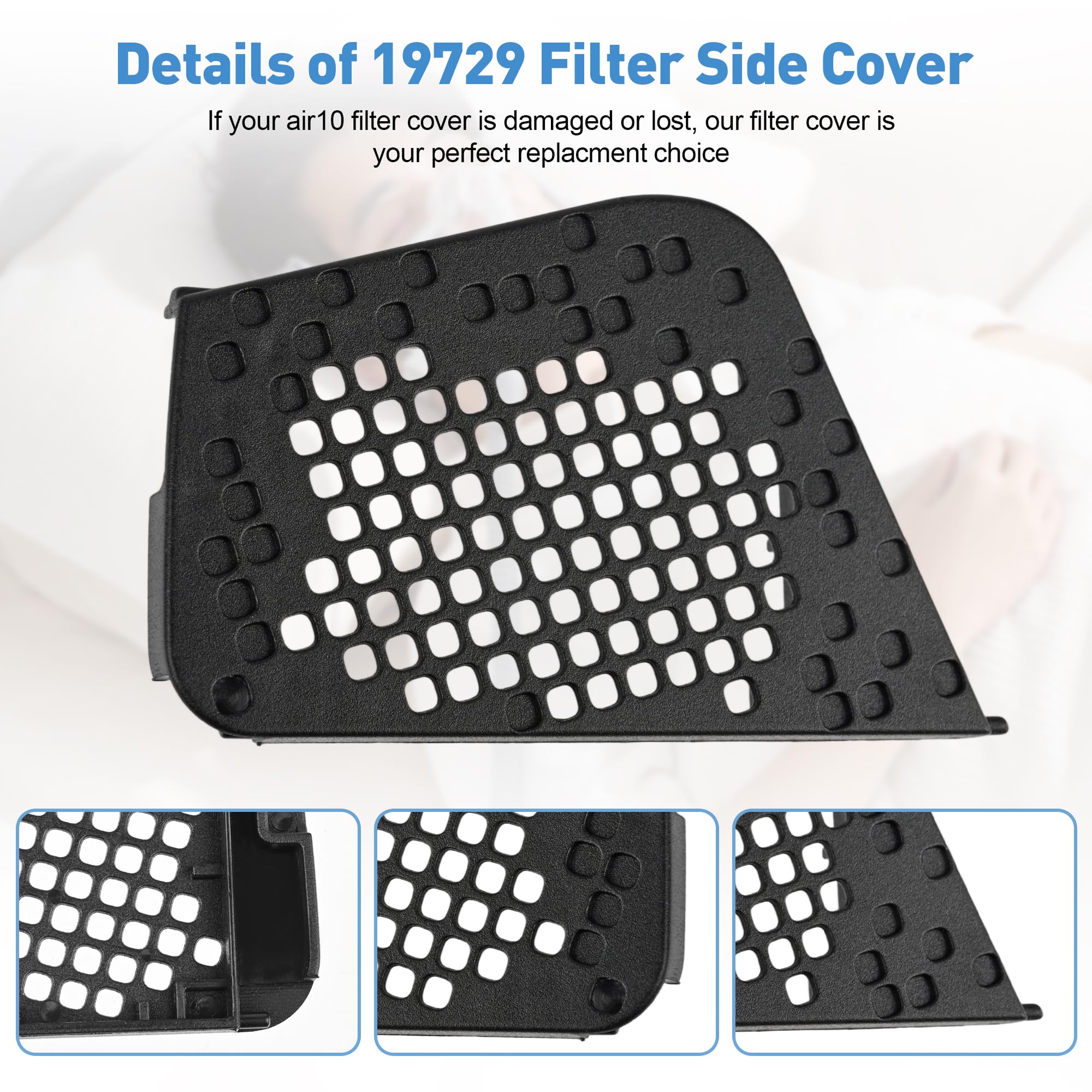 XwaYexa remplacement couverture filtre noir, protège le flux d air durablement