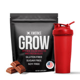 XWERKS Grow protéine whey isolate, bouteille affichée, soutien musculaire apres l'entraînement.