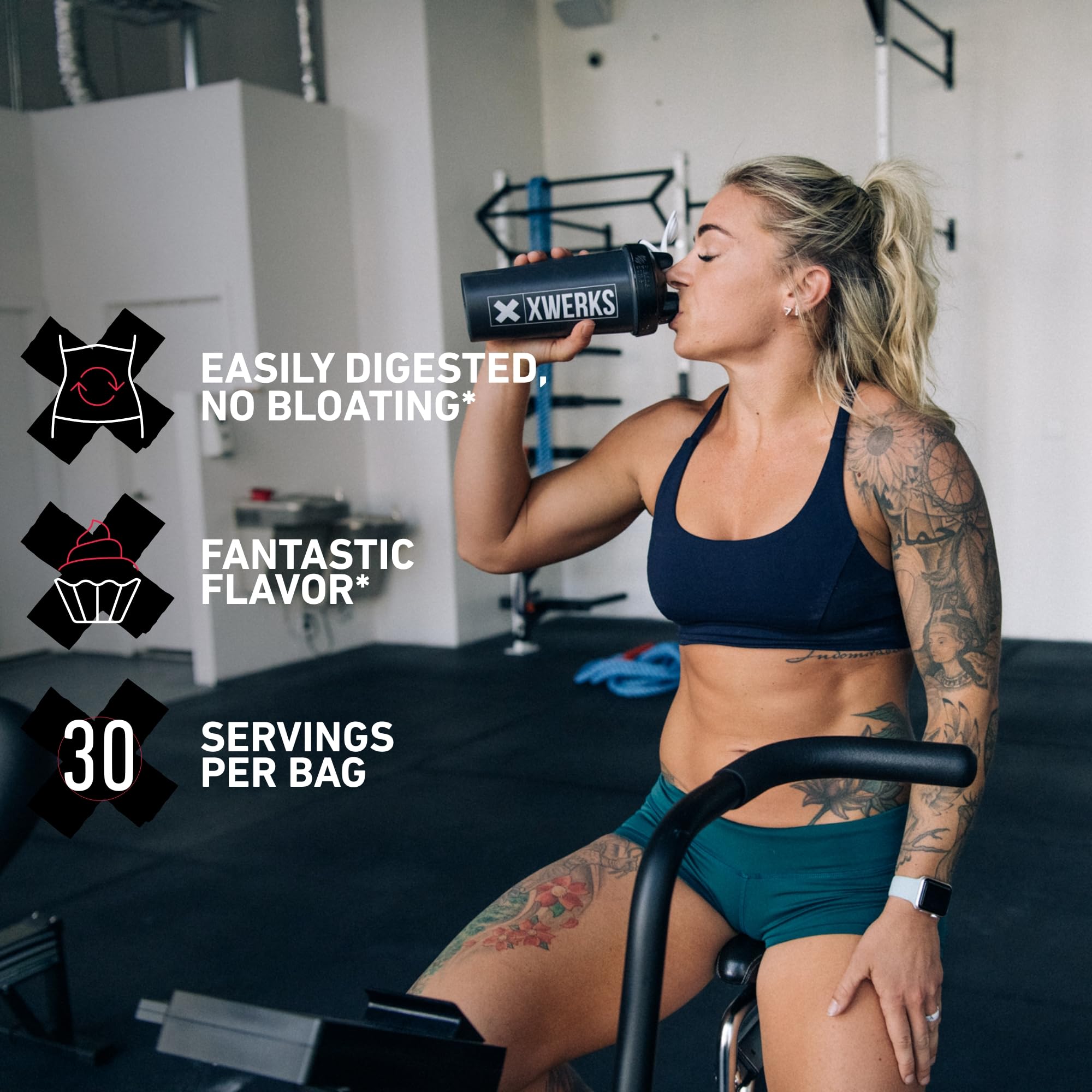 XWERKS Grow verre d eau vanille, préparation pratique après l effort