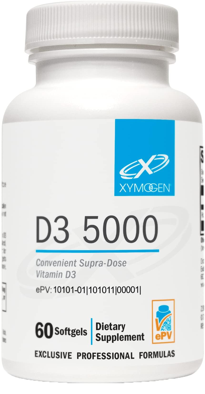 XYMOGEN D3 5000 UI – bouteille et gélules, soutien immunitaire possible.