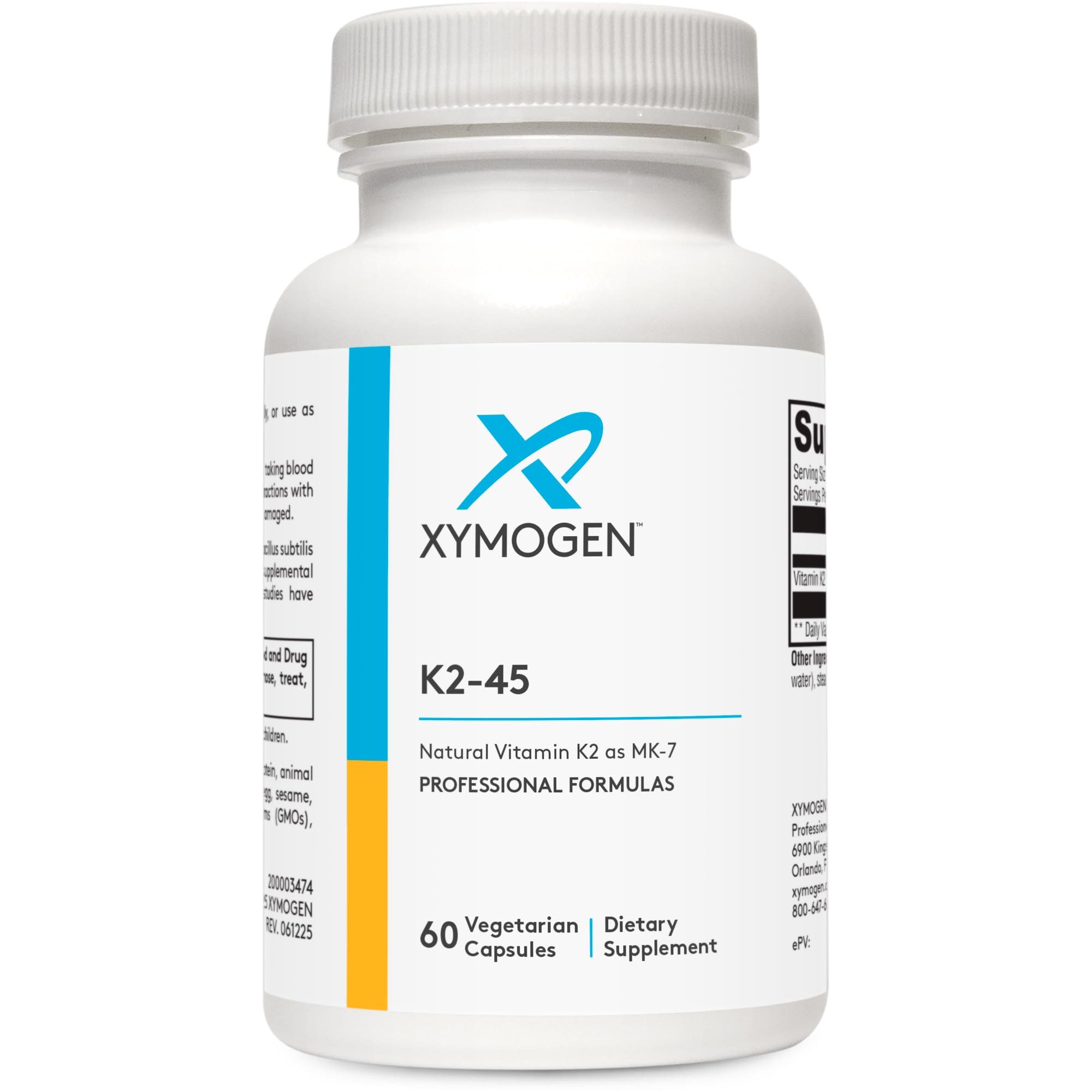 XYMOGEN K2-45 – bouteille de capsules, intégration facile dans la routine.