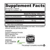 XYMOGEN K2-D3 5000 — Capules dans pot, absorption potentiellement efficace.