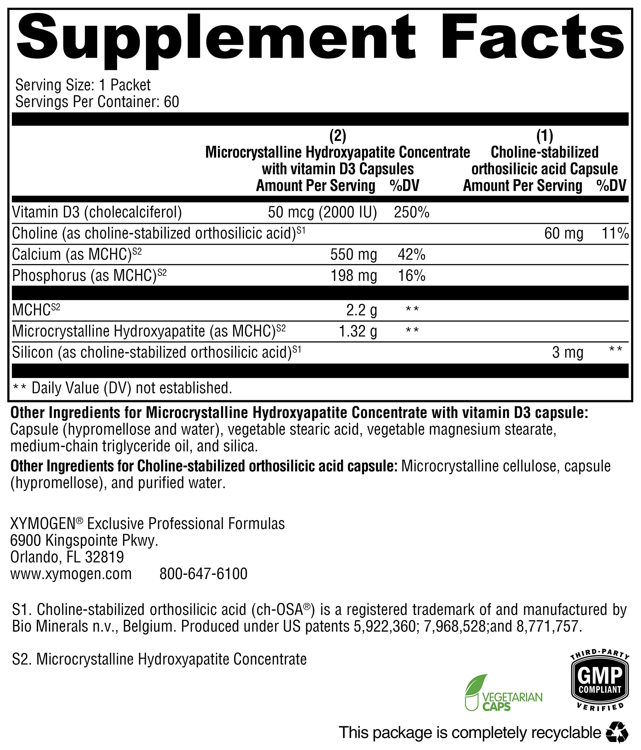 XYMOGEN OSAplex sachets calcium D3 densité osseuse possible