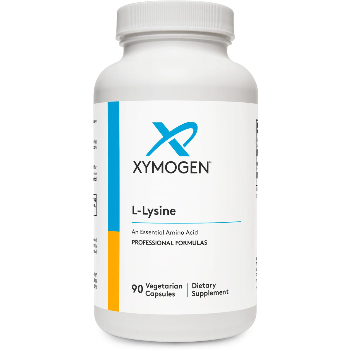 XYMOGEN L-Lysine 1000 mg – Bouteille et gélules, apport quotidien potentiel d’un acide aminé essentiel.