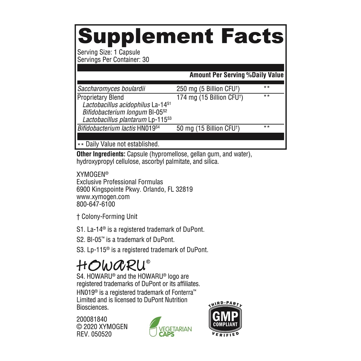 XYMOGEN ProbioMax Sb 35B : capsules gastro-résistantes facilitant l'arrivée dans l'intestin.