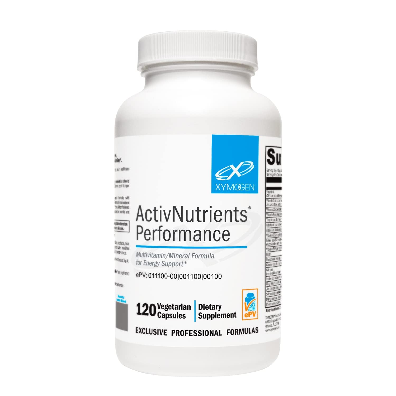 XYMOGEN ActivNutrients Performance – bouteille de gélules pour un soutien énergétique potentiel.