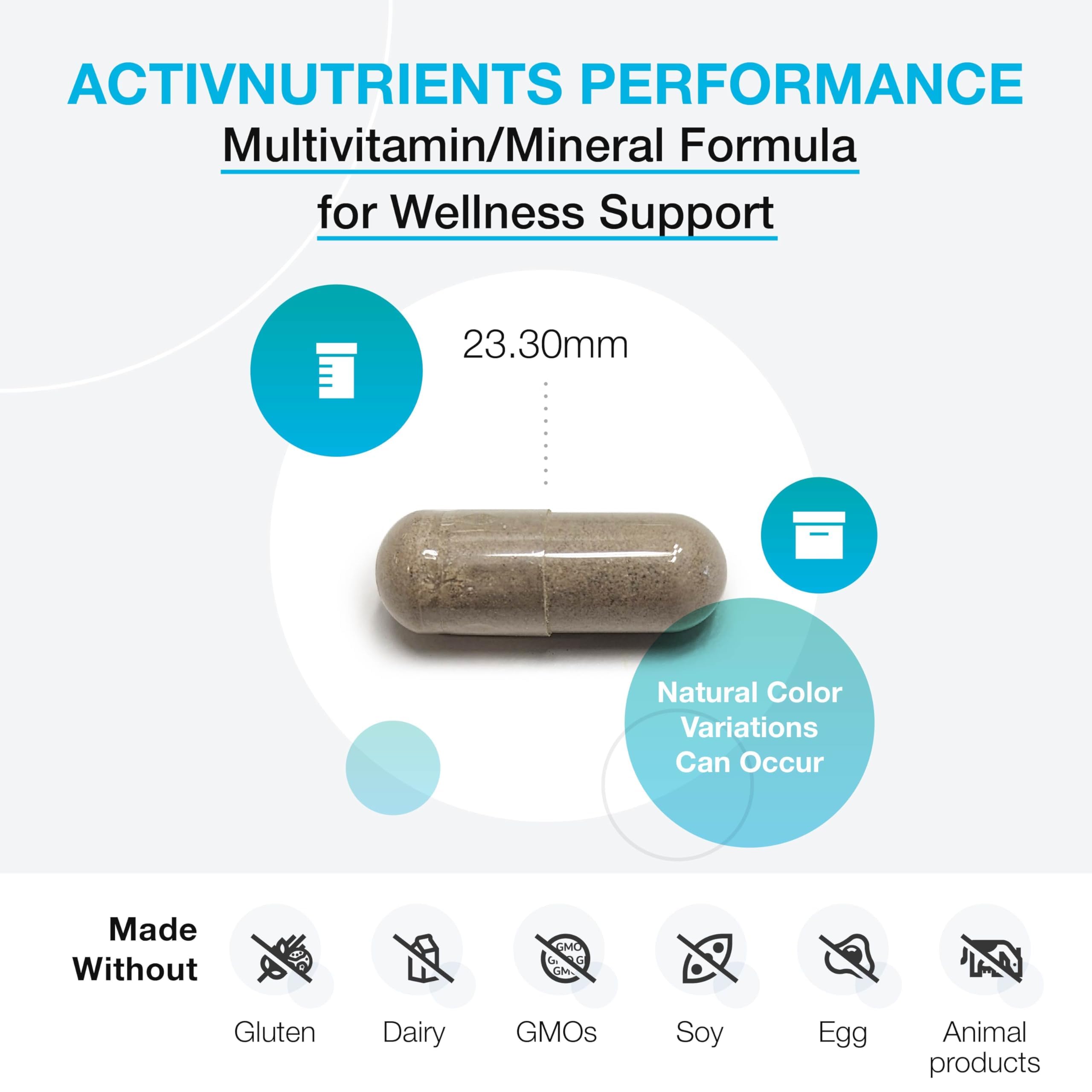 XYMOGEN ActivNutrients Performance – étiquette lisible montrant les ingrédients clés.