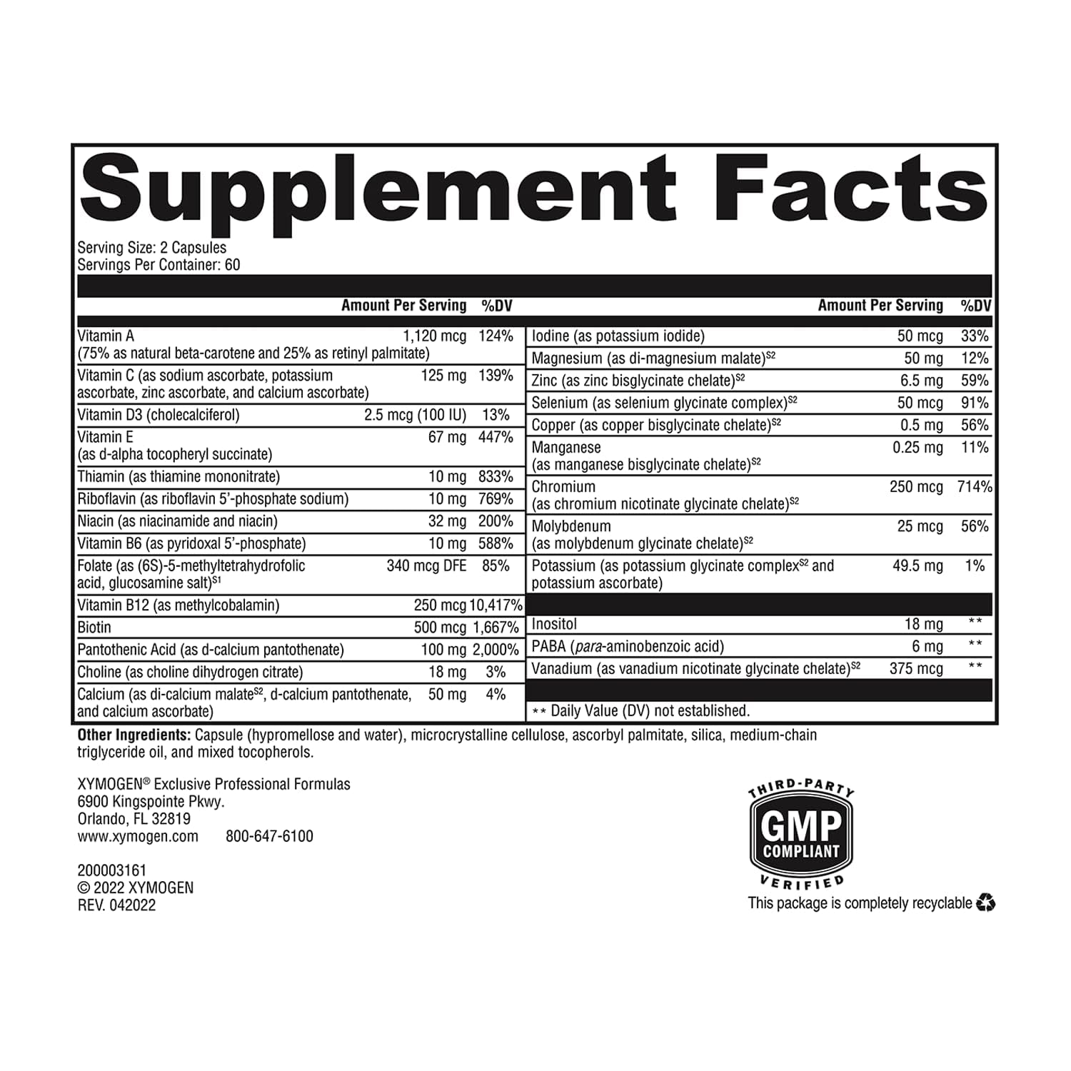 XYMOGEN ActivNutrients bouteille avec étiquette, présentation pratique.